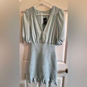 Brand new abercrombie & fitch mini dress. Size medium. Baby Blue.